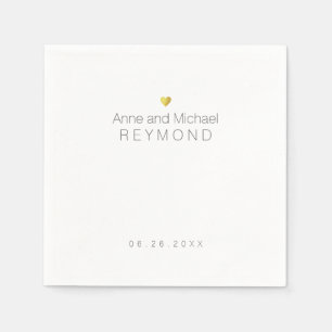 Serviette En Papier Mariage romantique minimaliste serviettes blanches