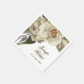 Serviette En Papier Mariage romantique White Peonies (Coin)