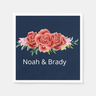 Serviette En Papier Mariage rose