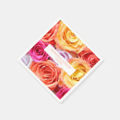 Serviette En Papier Mariage rose (Coin)