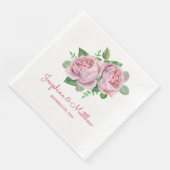 Serviette En Papier Mariage rose (Coin)