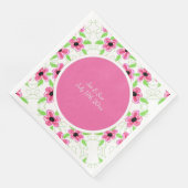 Serviette En Papier Mariage rose (Coin)