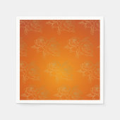 Serviette En Papier Mariage Rose d'or orange brûlé (Devant)