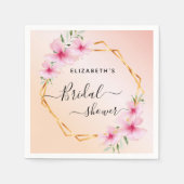 Serviette En Papier Mariage rose gold pailleté gouttes de glamour (Devant)