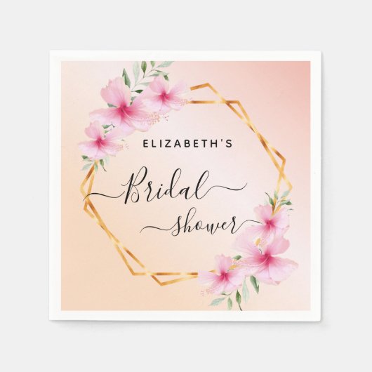 Serviette En Papier Mariage rose gold pailleté gouttes de glamour (Devant)