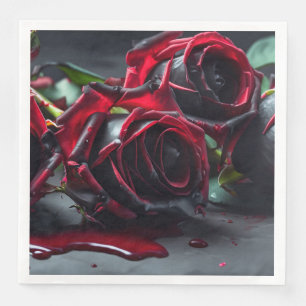 Serviette En Papier Mariage Rose gothique
