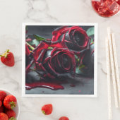 Serviette En Papier Mariage Rose gothique (En situation)
