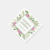 Serviette En Papier Mariage rose Hydrangea (Coin)
