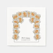Serviette En Papier Mariage Rose orange (Devant)