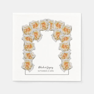 Serviette En Papier Mariage Rose orange