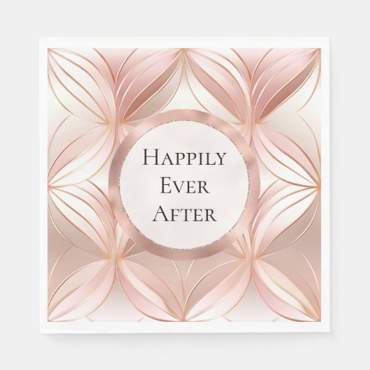 Serviette En Papier Mariage Rose Pearl (Devant)