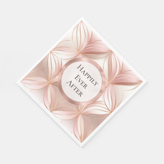 Serviette En Papier Mariage Rose Pearl (Coin)