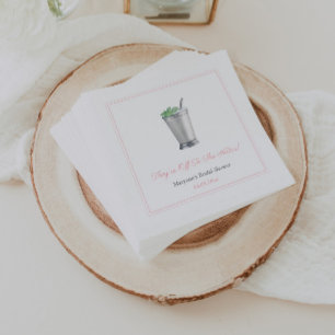 Serviette En Papier Mariage Rose Poudré au Mint Julep pour la Mariée