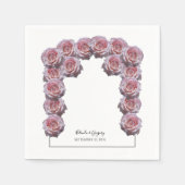 Serviette En Papier Mariage Rose rose clair (Devant)