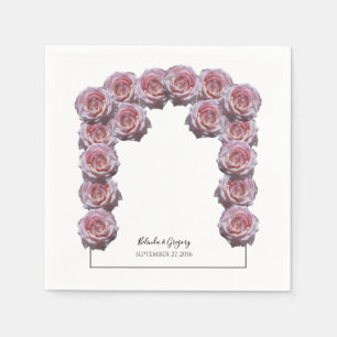 Serviette En Papier Mariage Rose rose clair