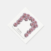 Serviette En Papier Mariage Rose rose clair (Coin)