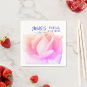 Serviette En Papier Mariage rose Roses (En situation)