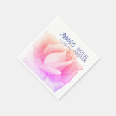 Serviette En Papier Mariage rose Roses (Coin)