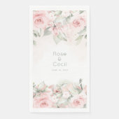 Serviette En Papier Mariage Rose rougissant (Devant)