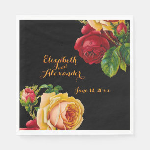 Serviette En Papier Mariage Rose Vintage sur mesure