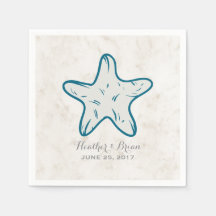 Mariage Royal Blue Rustic Starfish