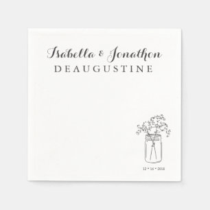 Serviette En Papier Mariage russe personnalisé Mason Jar