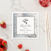 Serviette En Papier Mariage Rustic Silver Birch Tree (En situation)