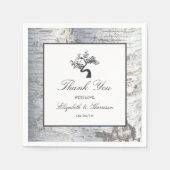 Serviette En Papier Mariage Rustic Silver Birch Tree (Devant)