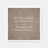 Serviette En Papier Mariage Rustique Burlap (Devant)