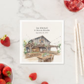 Serviette En Papier Mariage rustique chic (En situation)