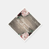 Serviette En Papier Mariage rustique dans une grange avec fleurs glamo (Coin)