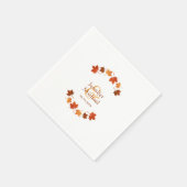 Serviette En Papier mariage rustique d'automne feuilles d'érable (Coin)