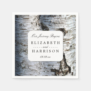 Serviette En Papier Mariage rustique de Birch Tree