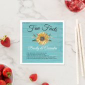 Serviette En Papier Mariage rustique Faits amusants Tournesol Lumière  (En situation)