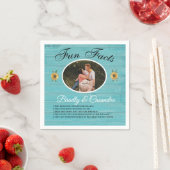 Serviette En Papier Mariage rustique Faits amusants Tournesol Lumière  (En situation)