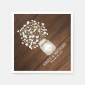 Serviette En Papier Mariage rustique jarre de mason floral (Devant)