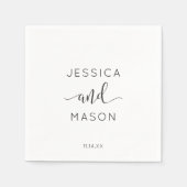 Serviette En Papier Mariage rustique Napkin Cocktail Napktail (Devant)