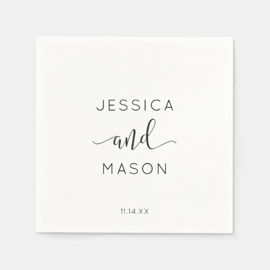 Serviette En Papier Mariage rustique Napkin Cocktail Napktail (Devant)