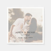 Serviette En Papier Mariage rustique photo moderne (Devant)