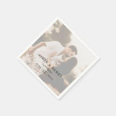Serviette En Papier Mariage rustique photo moderne (Coin)