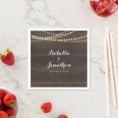 Serviette En Papier Mariage rustique simple (En situation)