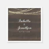 Serviette En Papier Mariage rustique simple (Devant)