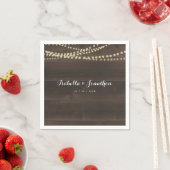 Serviette En Papier Mariage rustique simple (En situation)