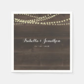 Serviette En Papier Mariage rustique simple (Devant)
