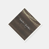 Serviette En Papier Mariage rustique simple (Coin)