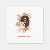 Serviette En Papier Mariage Safari Desert Boho Fleurs (Devant)