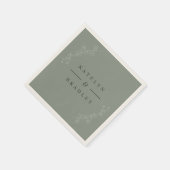Serviette En Papier Mariage Sage Dream (Coin)