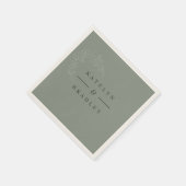 Serviette En Papier Mariage Sage Dream (Coin)