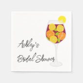Serviette En Papier Mariage Sangria, Bachelorette ou Fête des mariées (Devant)