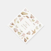 Serviette En Papier Mariage Seashell (Coin)